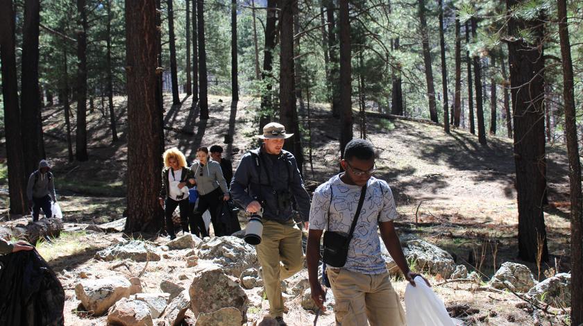 Expedition team in field