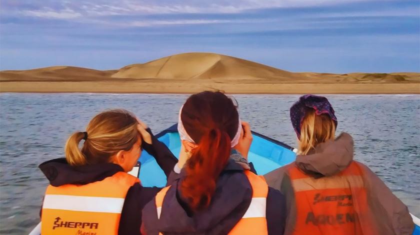 Participants on boat