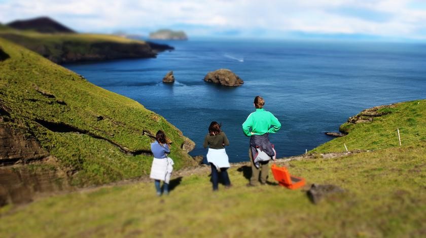 ocean and hills landscape