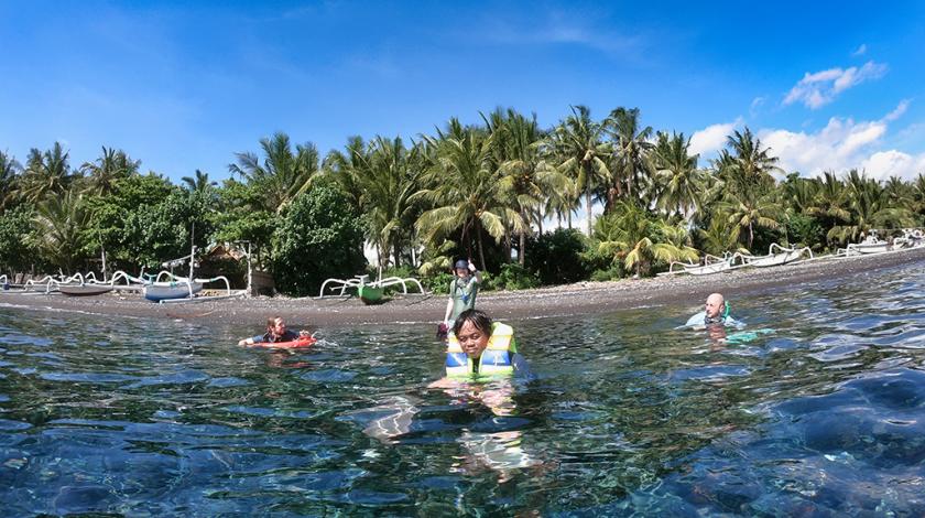 Participants snorkeling