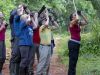 small group observing biodiversity